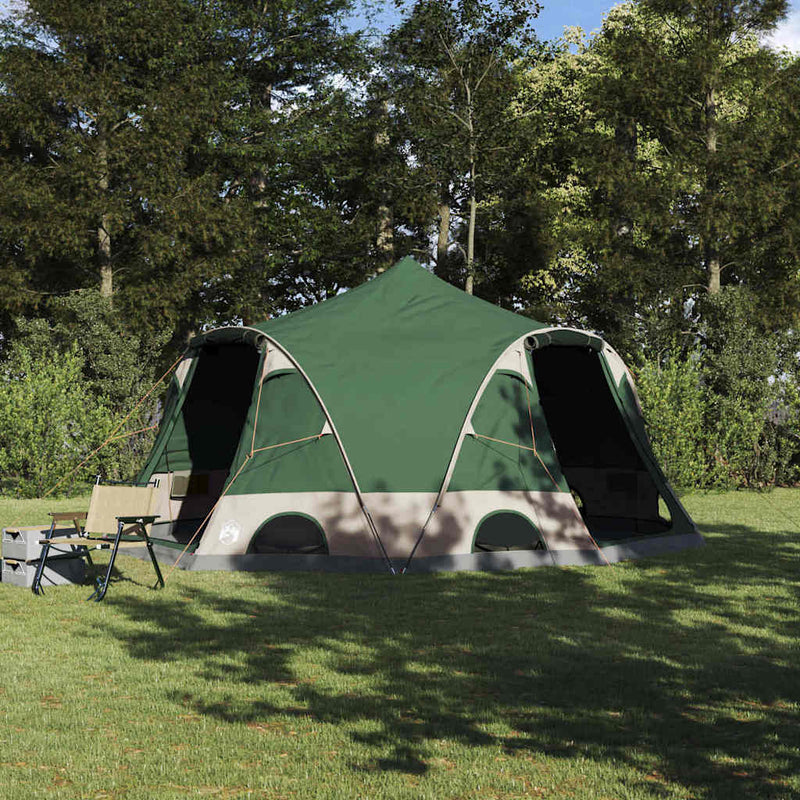 Tienda domo Vidaxx con techo y almacenamiento verde 505 x 450 x 248 cm