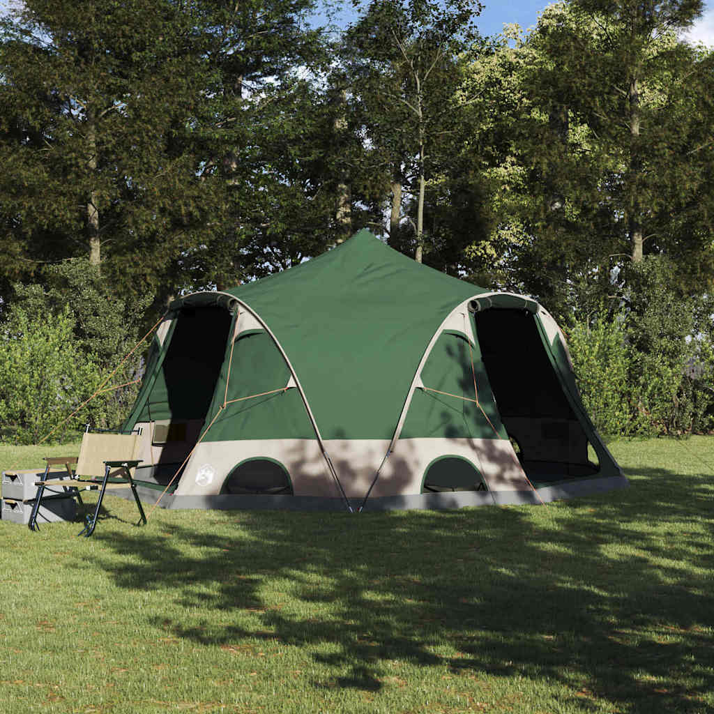 Tienda domo Vidaxx con techo y almacenamiento verde 505 x 450 x 248 cm