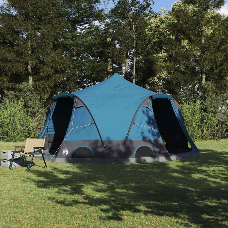 Tienda domo Vidaxx con techo y almacenamiento azul 505 x 450 x 248 cm