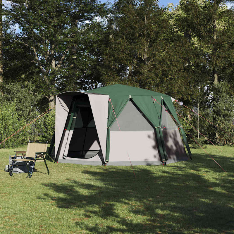 Vidaxl huisje tent met dak met opslag groen 425 x 396 x 222 cm