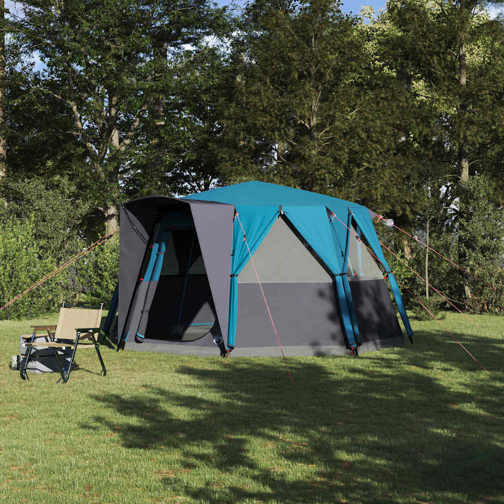 Tenda da casa Vidaxx con tetto con ripostiglio blu 425 x 396 x 222 cm
