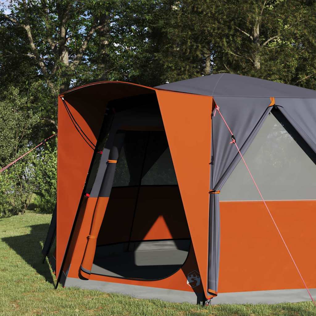 Tenda da casa Vidaxx con tetto grigio e arancione 425 x 396 x 222 cm
