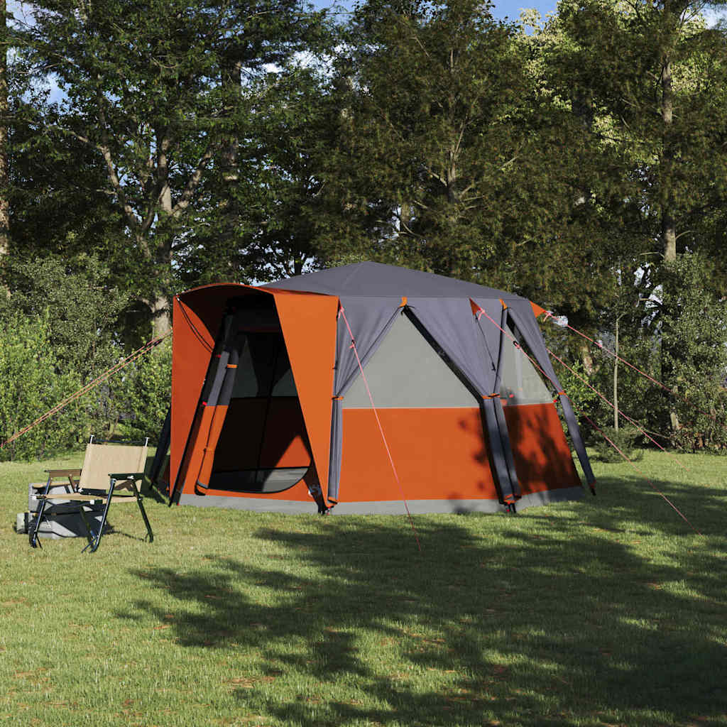Tenda da casa Vidaxx con tetto grigio e arancione 425 x 396 x 222 cm