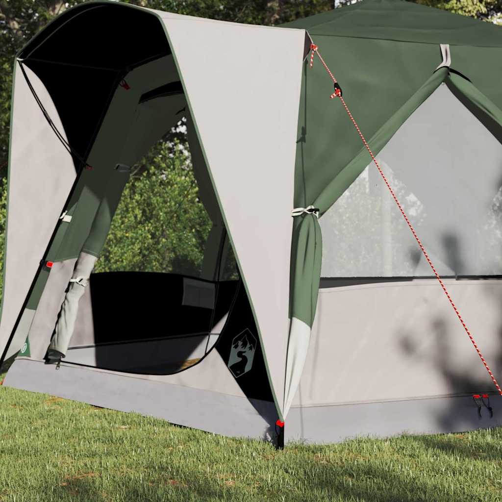 Tenda Vidaxx con tetto e ripostiglio verde e bianco 333 x 317 x 194 cm