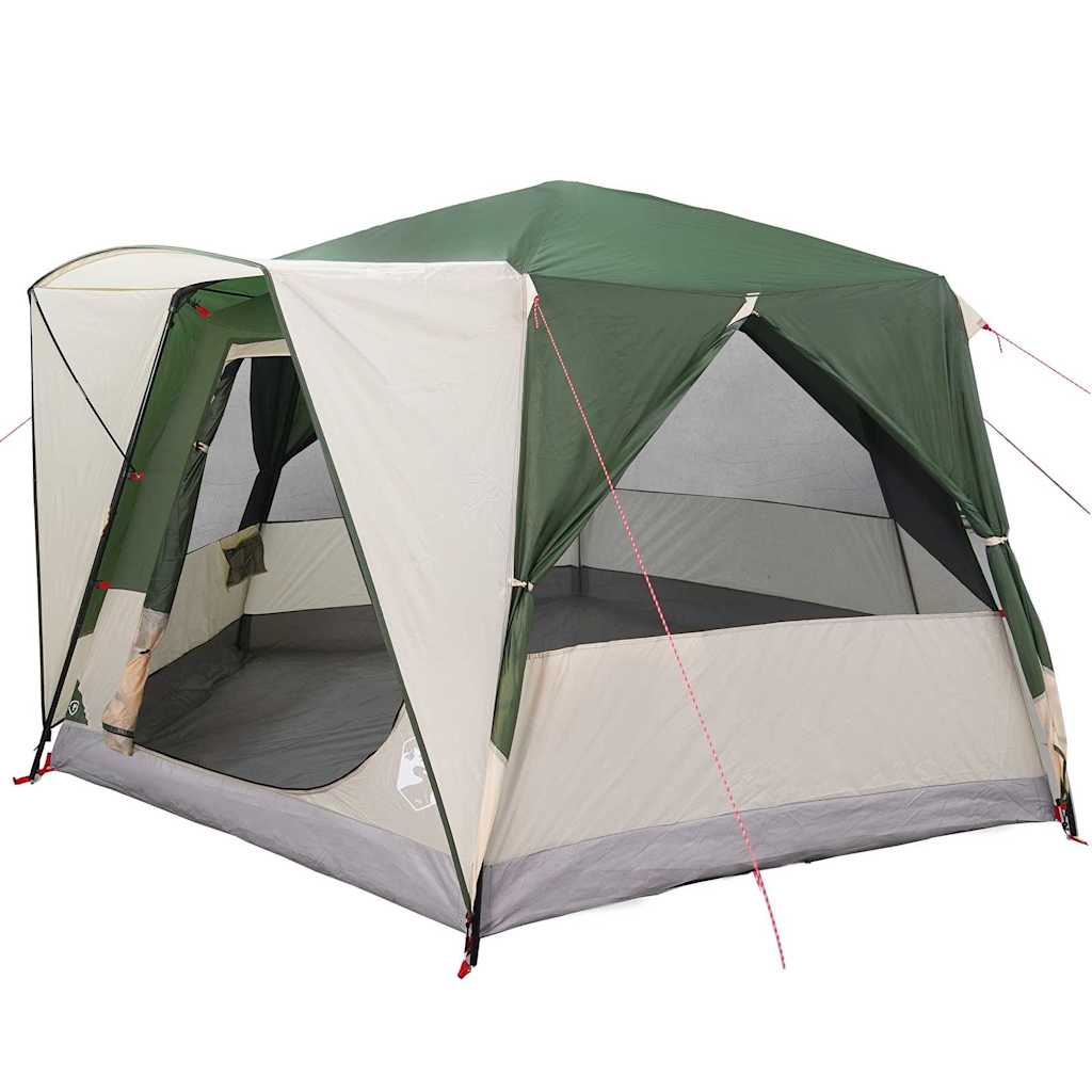 Tenda Vidaxx con tetto e ripostiglio verde e bianco 333 x 317 x 194 cm