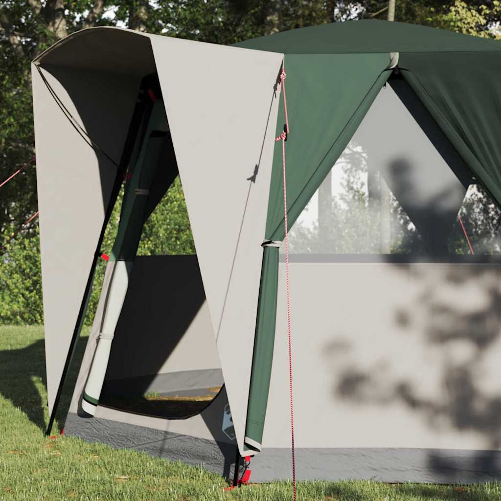 Tenda Vidaxx con tetto e ripostiglio verde e bianco 320 x 320 x 203 cm