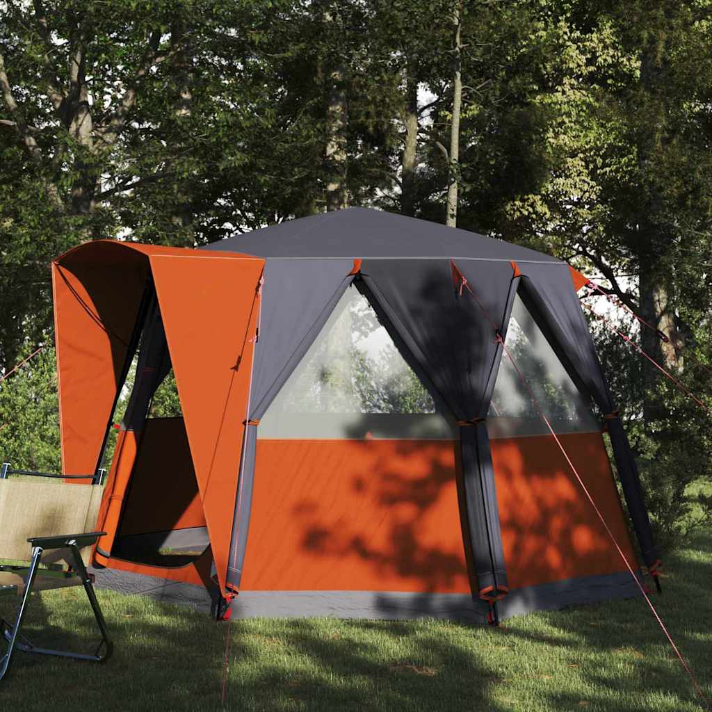 Tenda da casa Vidaxx con tetto grigio e arancione 320 x 320 x 203 cm