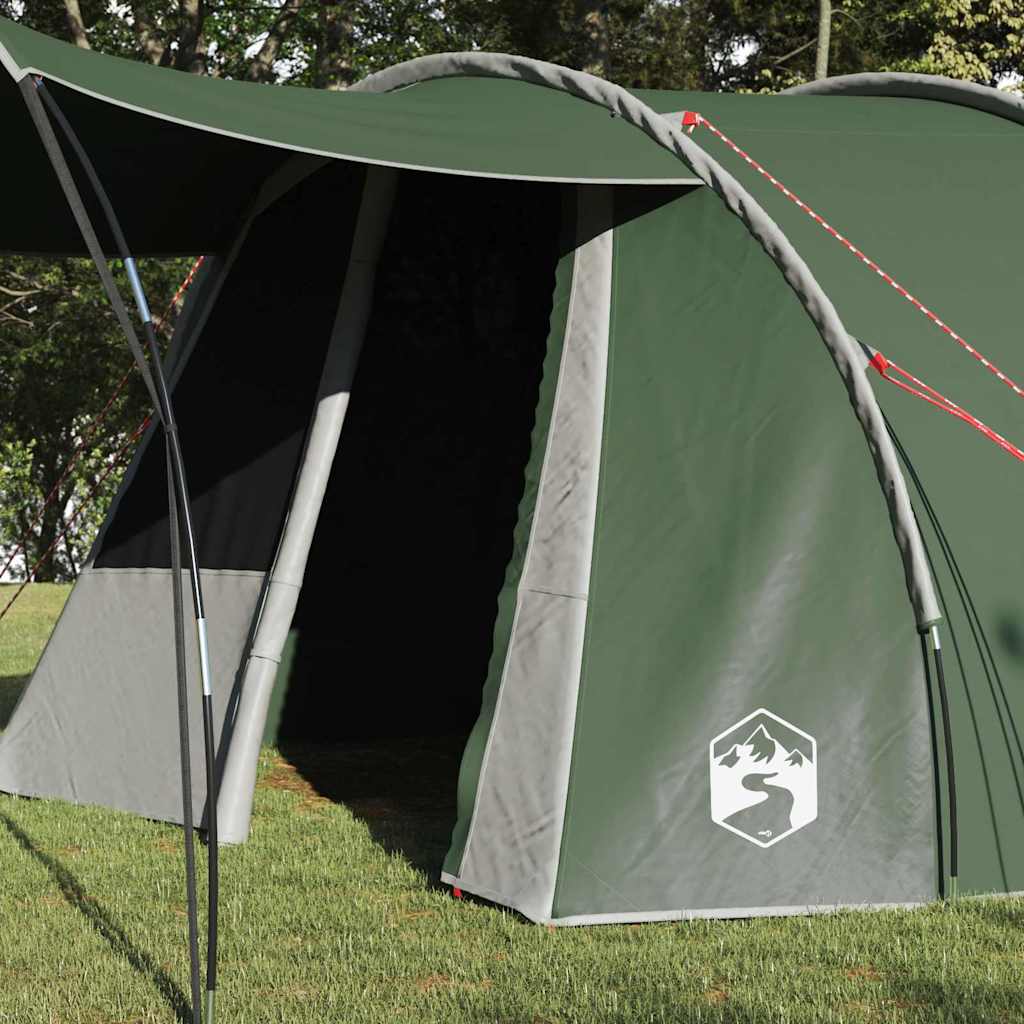 Vidaxl tunneltent met dak met opslag groen en wit 740 x 370 x 220 cm