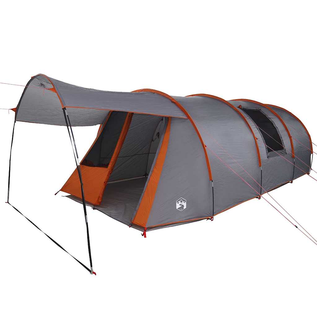 Tienda túnel vidaxx con techo gris y naranja 740 x 370 x 220 cm