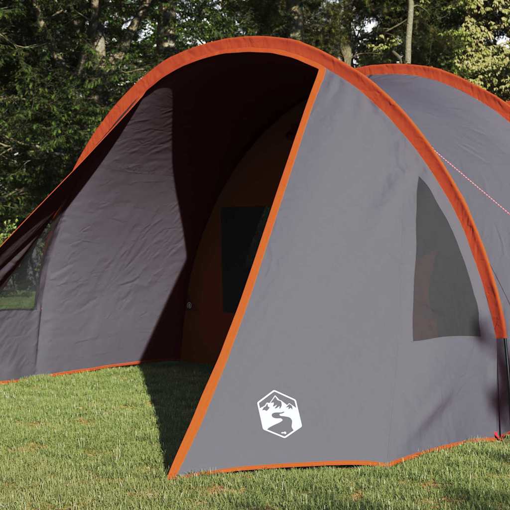 Tienda túnel Vidaxx con techo gris y naranja 778 x 356 x 210 cm