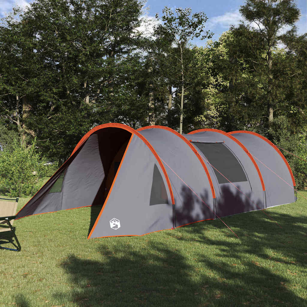 Tenda a tunnel Vidaxx con tetto grigio e arancione 778 x 356 x 210 cm