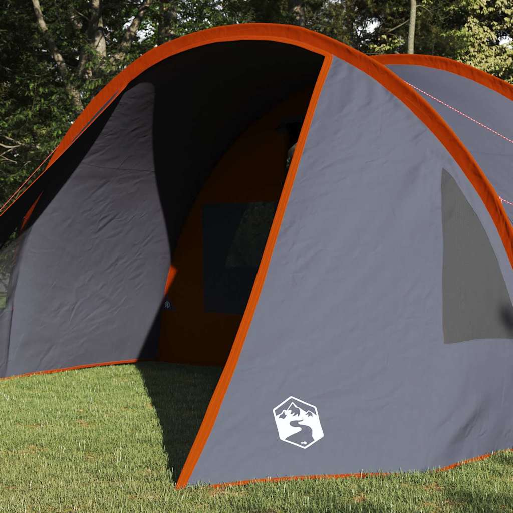 Tienda túnel Vidaxx con techo gris y naranja 778 x 356 x 210 cm