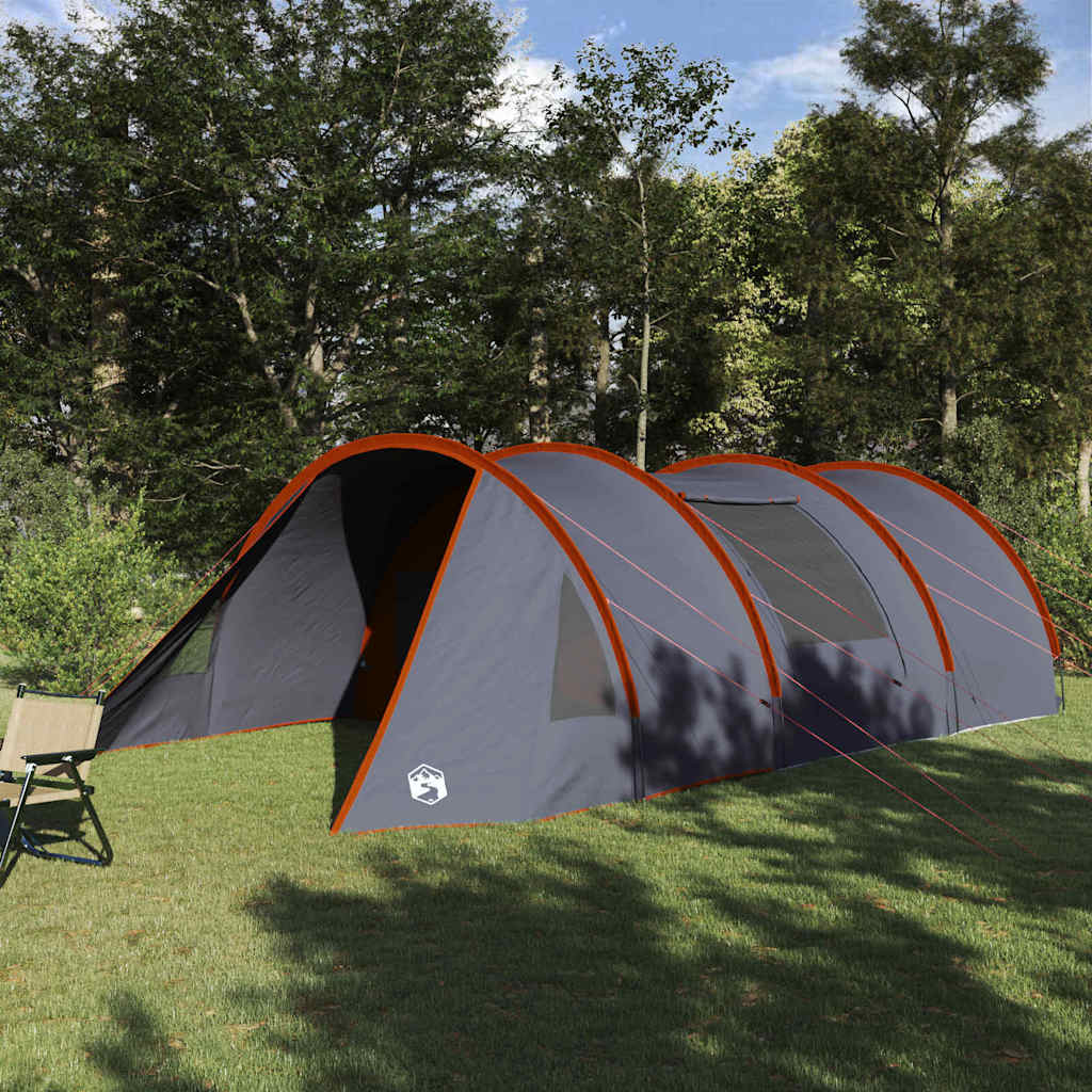 Tienda túnel Vidaxx con techo gris y naranja 778 x 356 x 210 cm