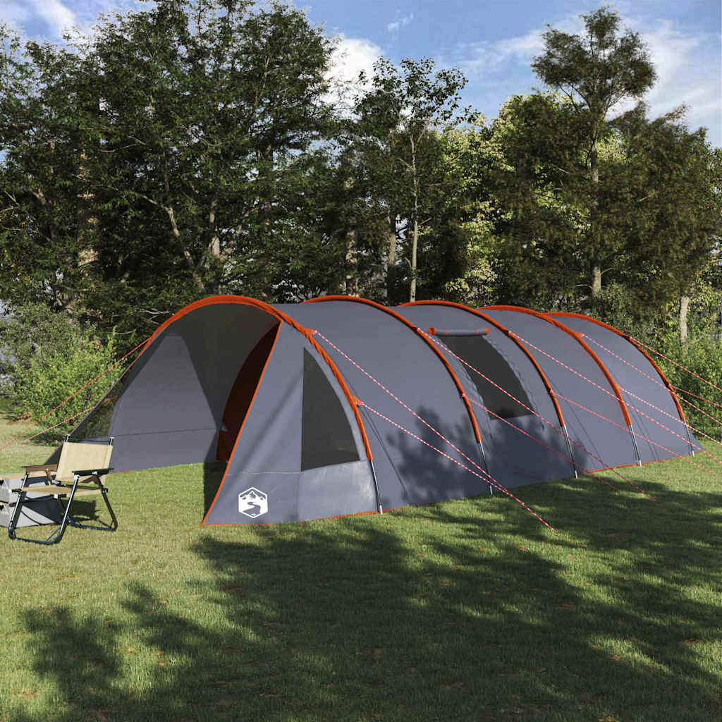 Tenda a tunnel Vidaxx con tetto grigio e arancione 778 x 356 x 210 cm