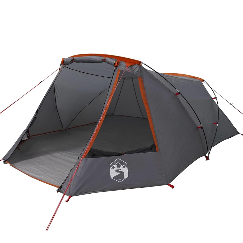 Tienda túnel vidaxx con techo gris y naranja 328 x 228 x 115 cm