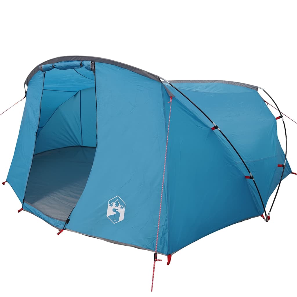 Tenda a tunnel Vidaxx con tetto con ripostiglio blu e grigio 318 x 275 x 140 cm