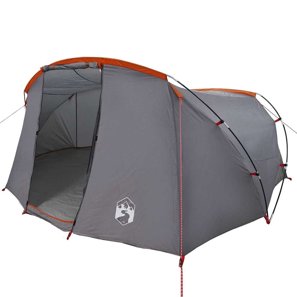 Tienda túnel Vidaxx con techo gris y naranja 318 x 275 x 140 cm