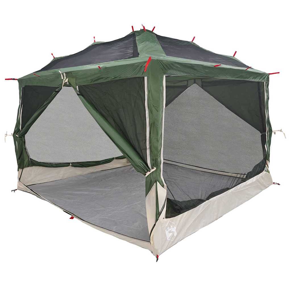 Tenda interna VidaXL con tetto con portaoggetti verde e grigio 300 x 300 x 250 cm