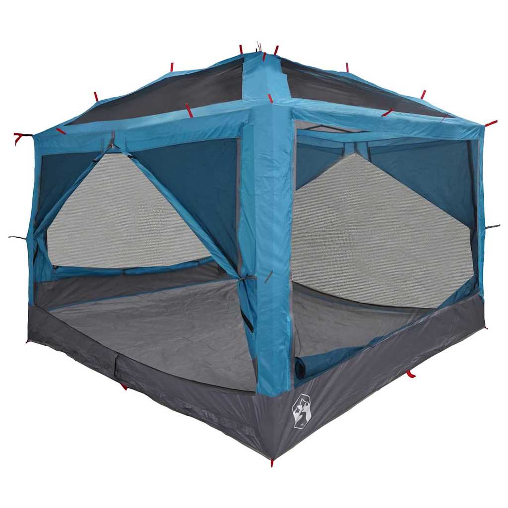Tienda interior VidaXL con techo con almacenaje azul y gris 300 x 300 x 250 cm