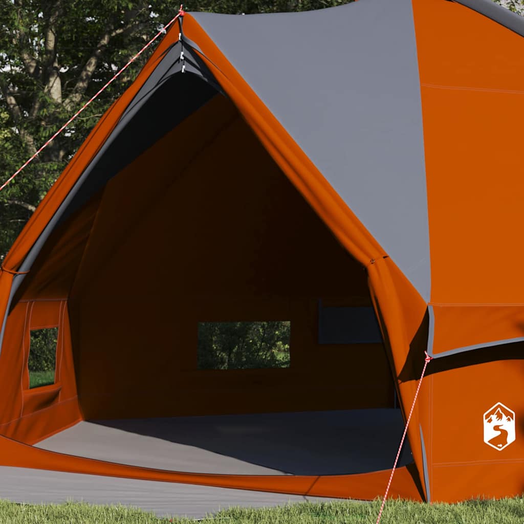 Vidaxl teepee tent met dak grijs en oranje 490 x 410 x 210 cm