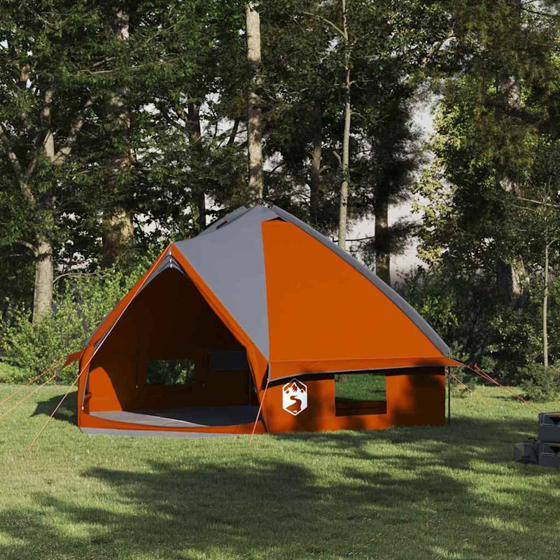 Tienda tipi Vidaxl con techo gris y naranja 490 x 410 x 210 cm