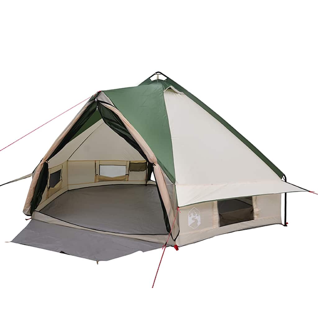 Vidaxl teepee tent met dak met opslag groen en wit 490 x 410 x 210 cm