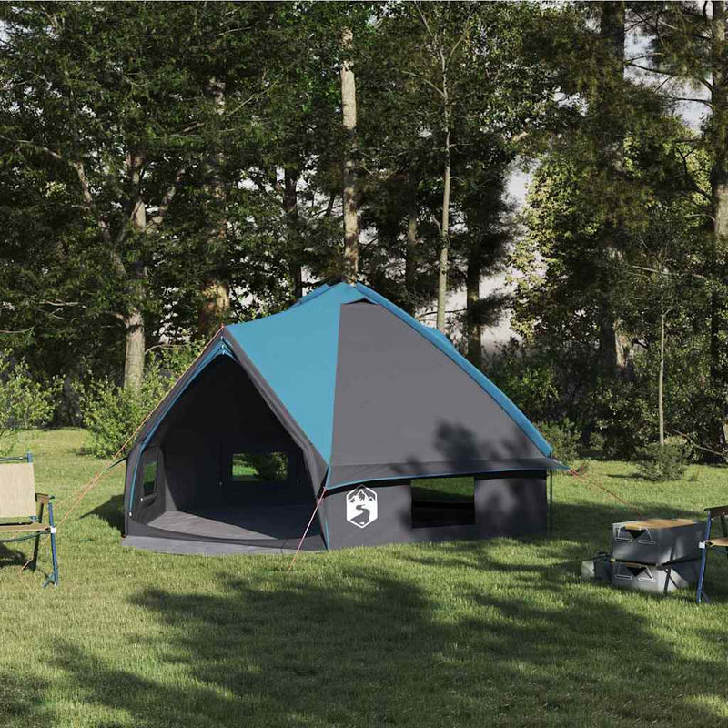 Tienda tipi Vidaxl con techo azul y gris 490 x 410 x 210 cm