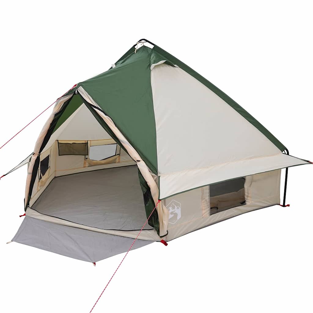 Vidaxl teepee tent met dak groen en grijs 490 x 410 x 210 cm