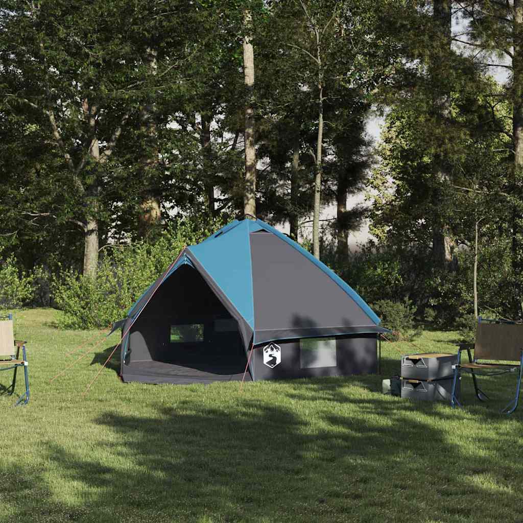 Tienda tipi Vidaxl con techo azul y gris 490 x 410 x 210 cm