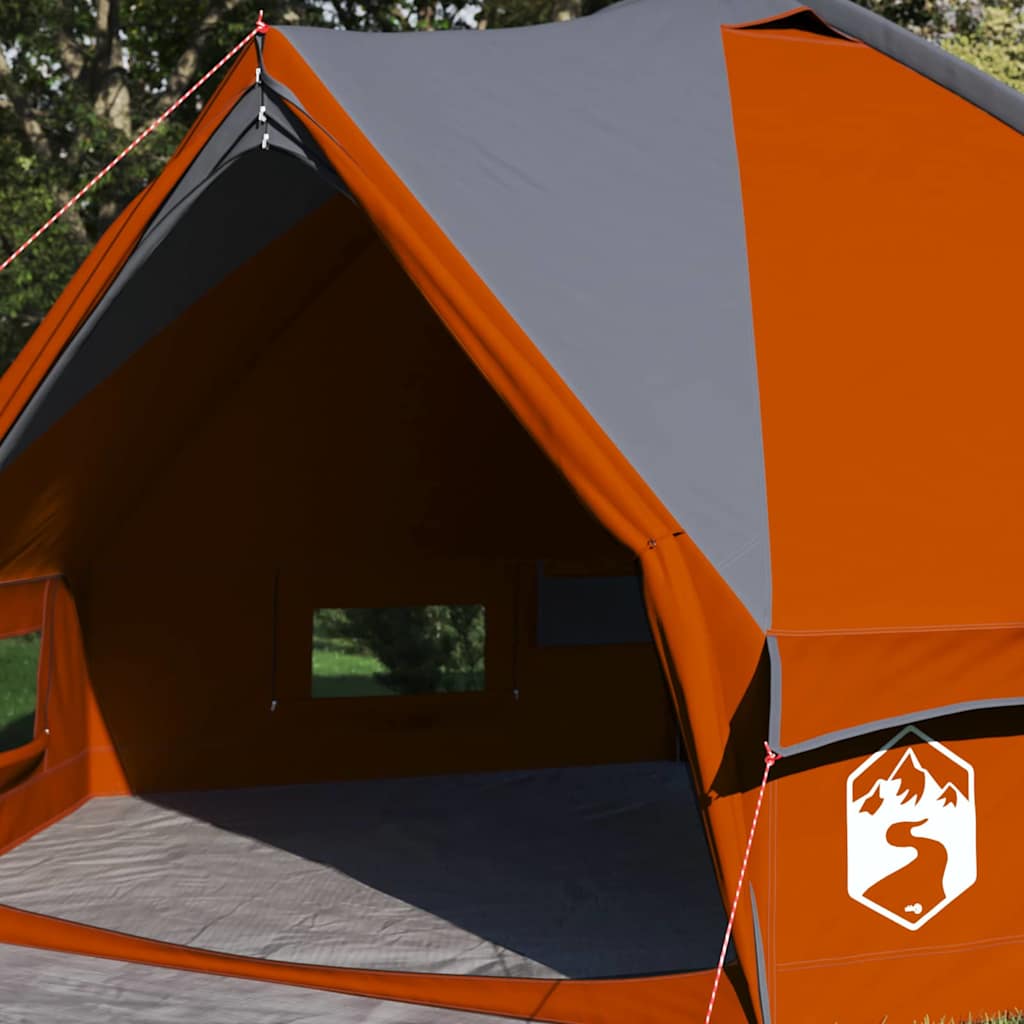 Tienda tipi Vidaxl con techo gris y naranja 490 x 410 x 210 cm