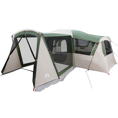 Vidaxl gezinstent met dak met opslag groen en wit 745 x 700 x 217 cm