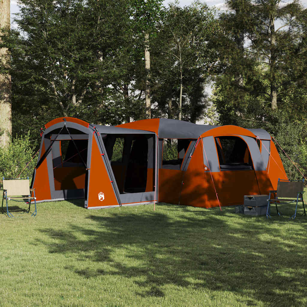 Tenda familiare Vidaxx con tetto grigio e arancione 745 x 700 x 217 cm
