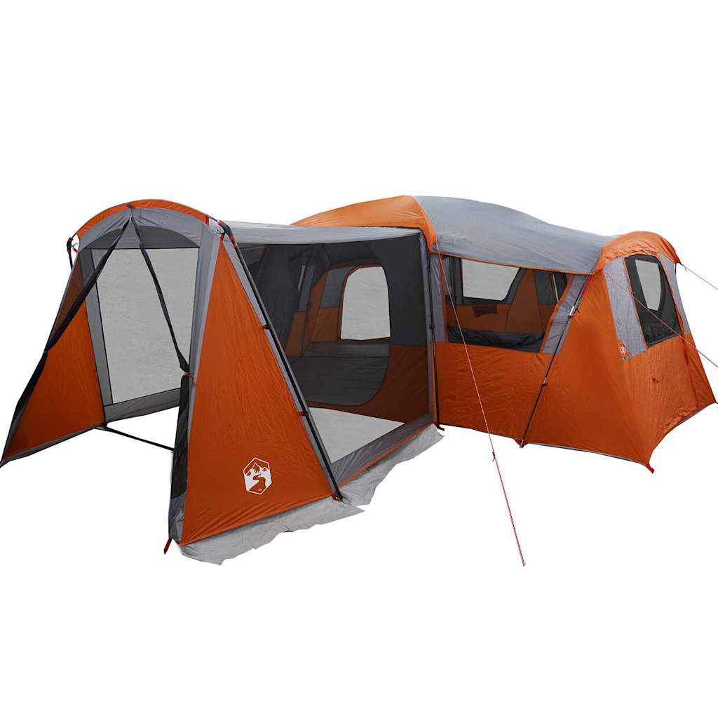Vidaxl gezinstent met dak grijs en oranje 745 x 700 x 217 cm