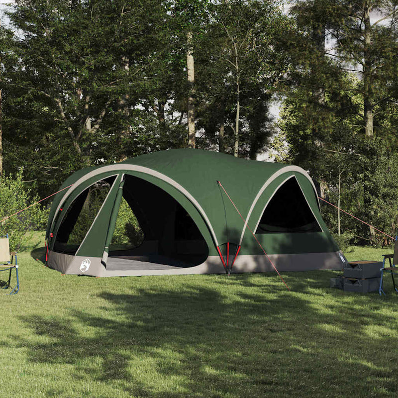 Tienda familiar vidaxx con techo con almacenaje verde y gris 460 x 430 x 214 cm