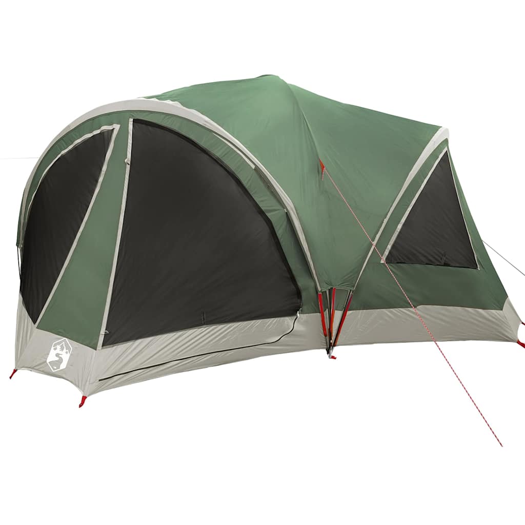 Vidaxl gezinstent met dak met opslag groen en grijs 460 x 430 x 214 cm
