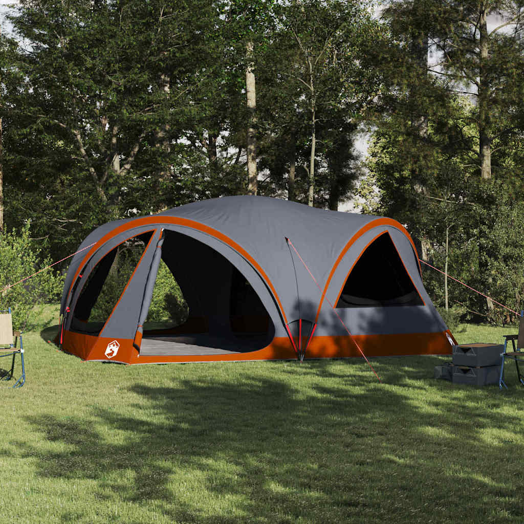 Tenda familiare Vidaxx con tetto grigio e arancione 460 x 430 x 214 cm