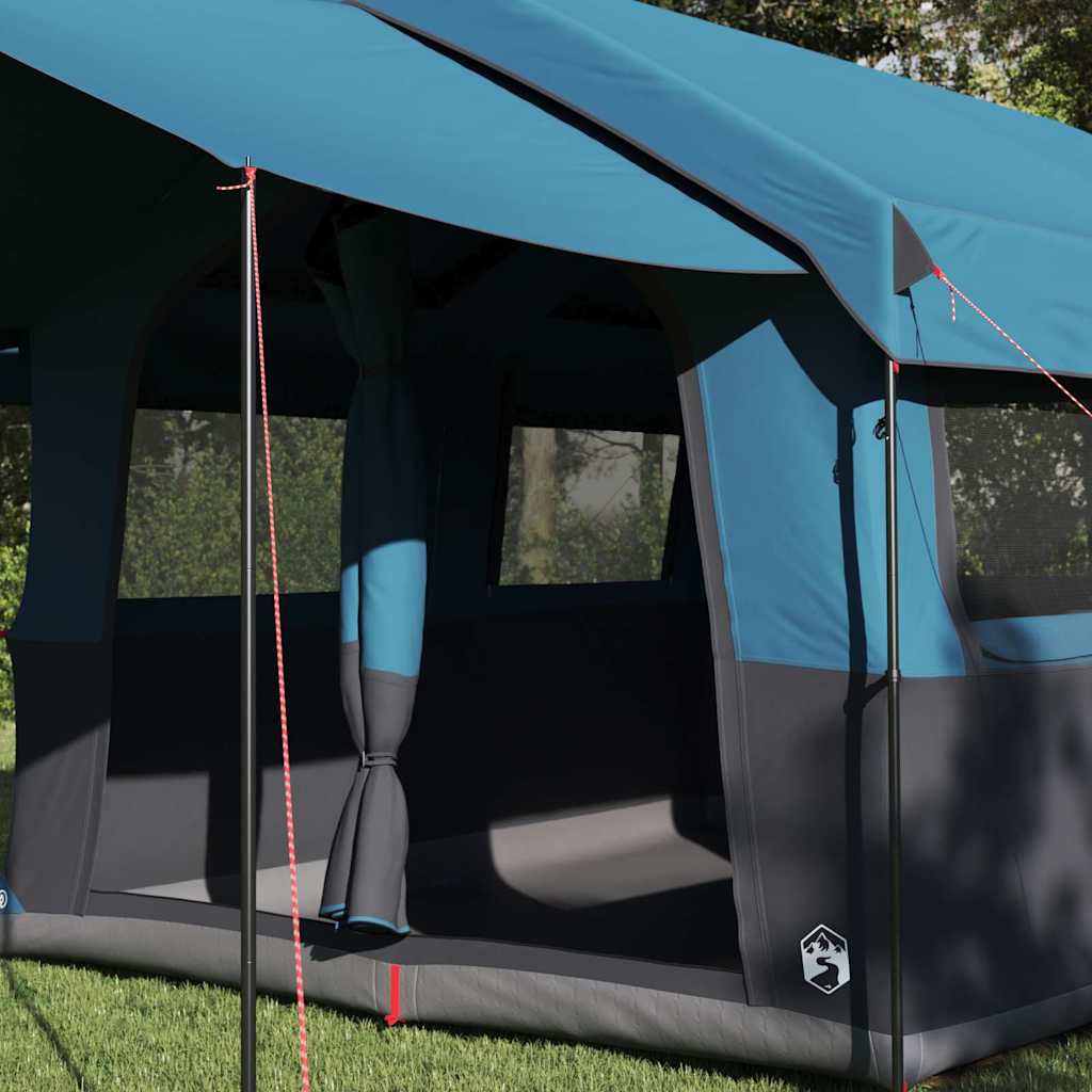 Vidaxl gezinstent met dak met opslag blauw en grijs 324 x 255 x 230 cm