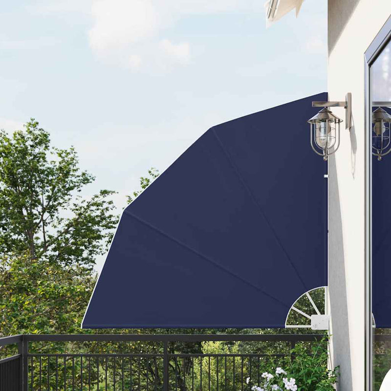 VidaXL mampara de privacidad para balcón azul marino 140 x 140 cm poliéster