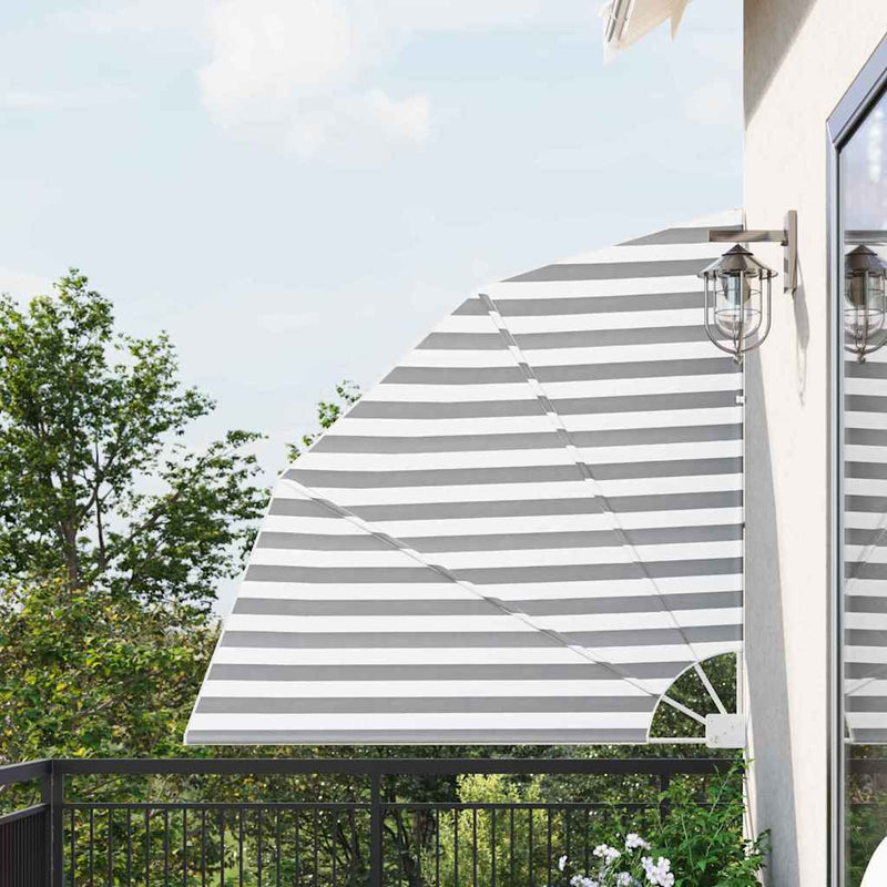 Vidaxxl protección visual para balcón antracita y blanco 140 x 140 cm poliéster