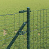 Poste valla vidaxl 7 piezas acero verde