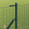 Poste valla vidaxl 7 piezas acero verde