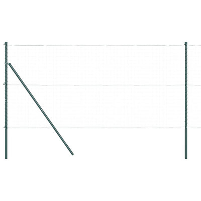 Vidaxl afrasteringspaal 7 pcs groen staal