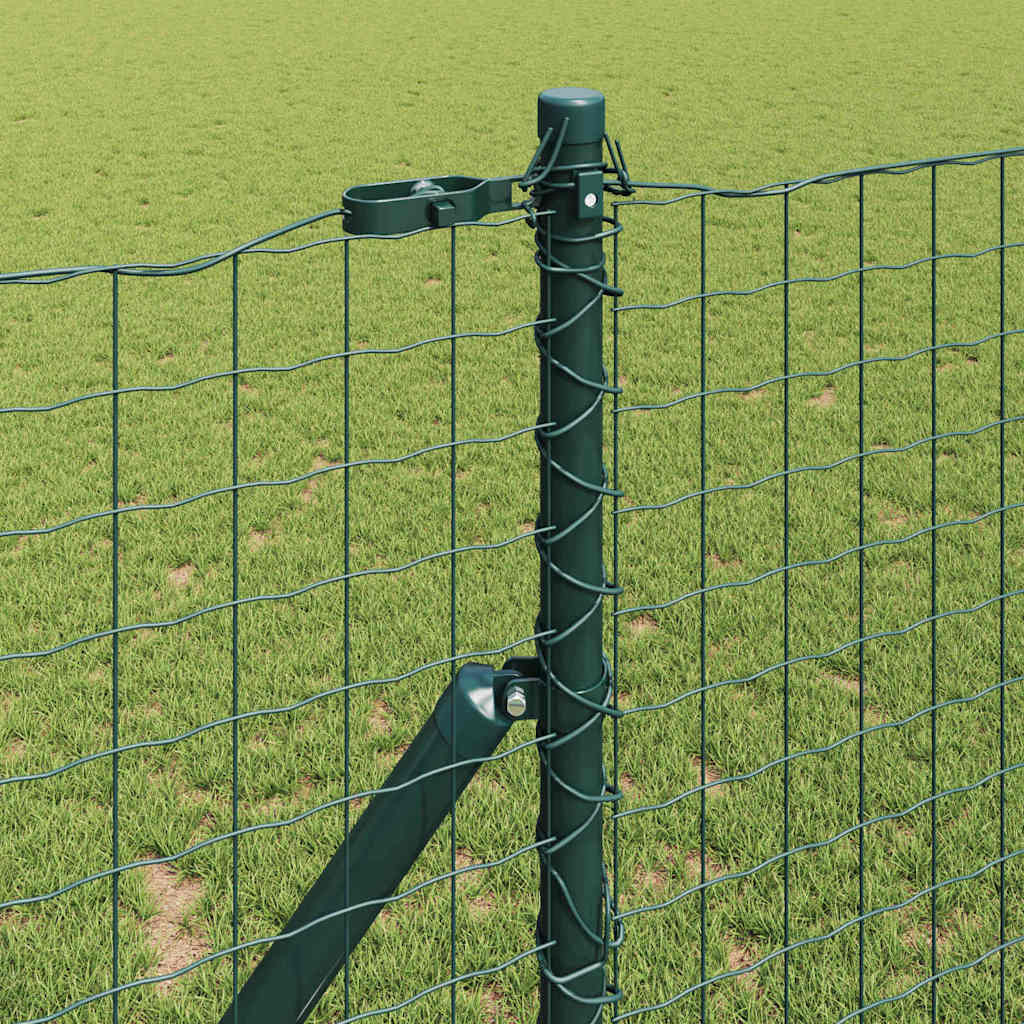 Poste valla vidaxl 13 piezas acero verde