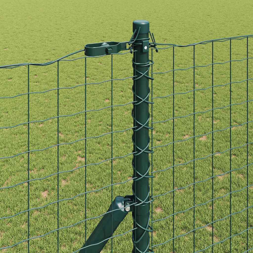 Poste valla vidaxl 13 piezas acero verde