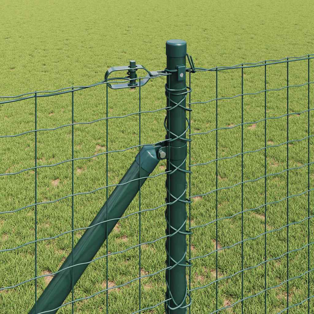 Pali per recinzione Vidaxl 13 pezzi in acciaio verde
