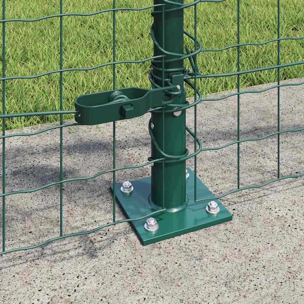Poste valla vidaxl 13 piezas acero verde
