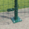 Poste valla vidaxl 7 piezas acero verde