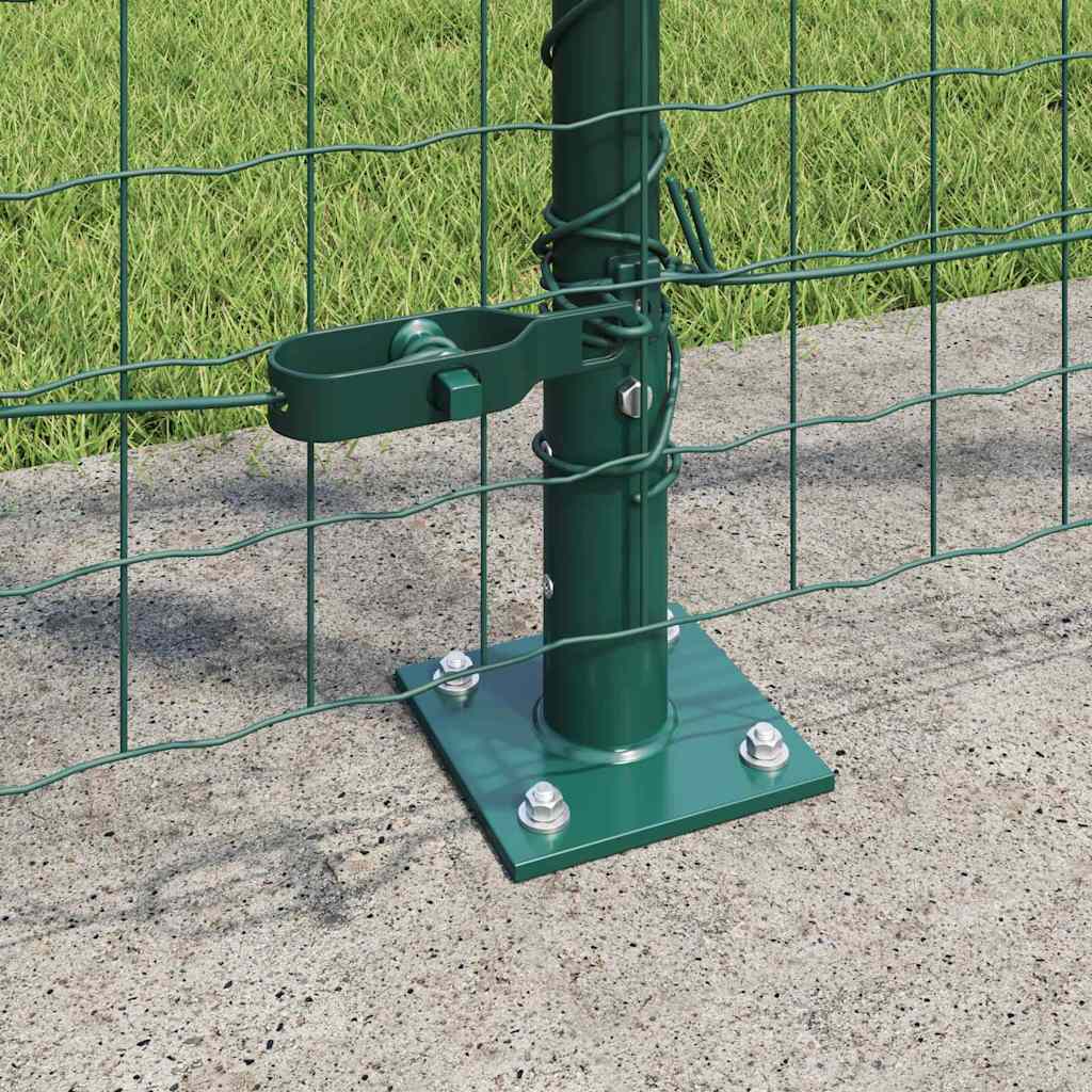 Poste valla vidaxl 13 piezas acero verde