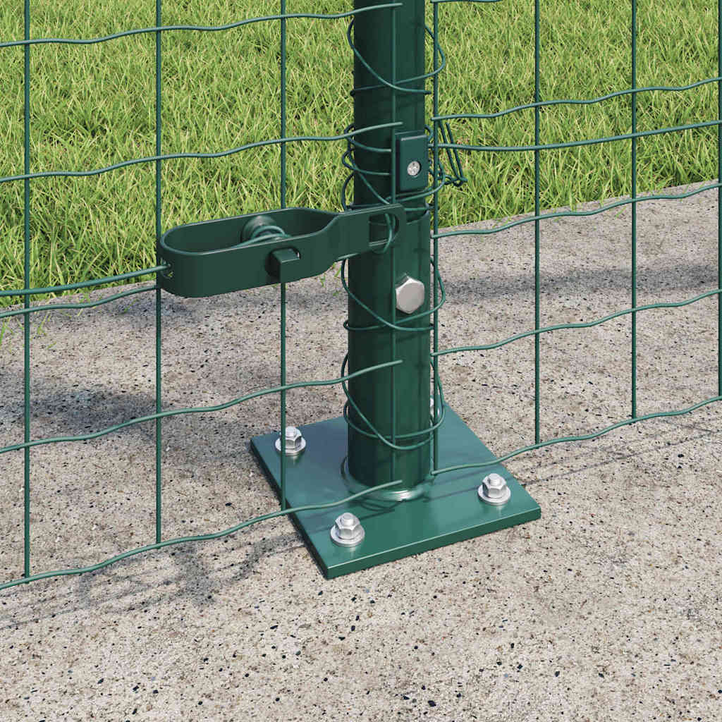 Poste valla vidaxl 13 piezas acero verde