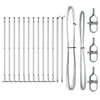 Vidaxl afrasteringspaal 13 pcs zilver staal
